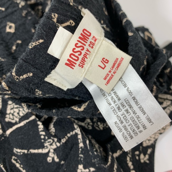 Mossimo Lounge Pant Black & Cream Pattern Large - Picture 3 of 3